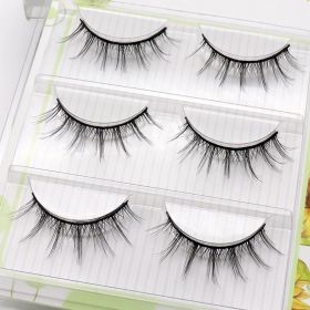 Manga Demon Eyelashes Tufted Eyelash Wispy Long Faux Lashes A-Type Natural Handmade Curl Fake Mink Lashes For Eye Makeup Cosplay