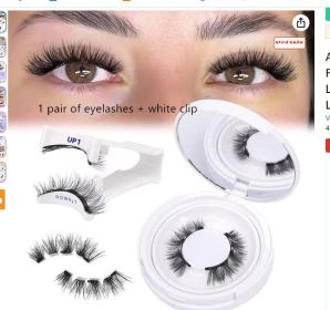 Magnetic Suction False Eyelashes Little Devil Supernatural Magnet Suit (Option: UBS103-1pair Eyelash Plus White Clip)