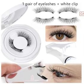 Magnetic Suction False Eyelashes Little Devil Supernatural Magnet Suit (Option: UBS083-1pair Eyelash Plus White Clip)