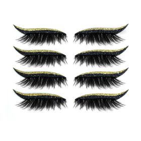 Glitter Self-adhesive Eyeshadow Sticker False Lashes Eye Makeup Sticker (Color: Q4)