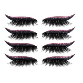 Glitter Self-adhesive Eyeshadow Sticker False Lashes Eye Makeup Sticker (Color: Q2)