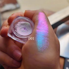 MultiChrome Shifting Pigments Chameleon Eyeshadow Duochrome Chameleon Eyeshadow Infinite Chrome Shining Eyeshadow Net 0.2g (Color: D01)