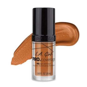 L.A. Girl Pro Coverage Illuminating Foundation (Color: Warm Caramel)